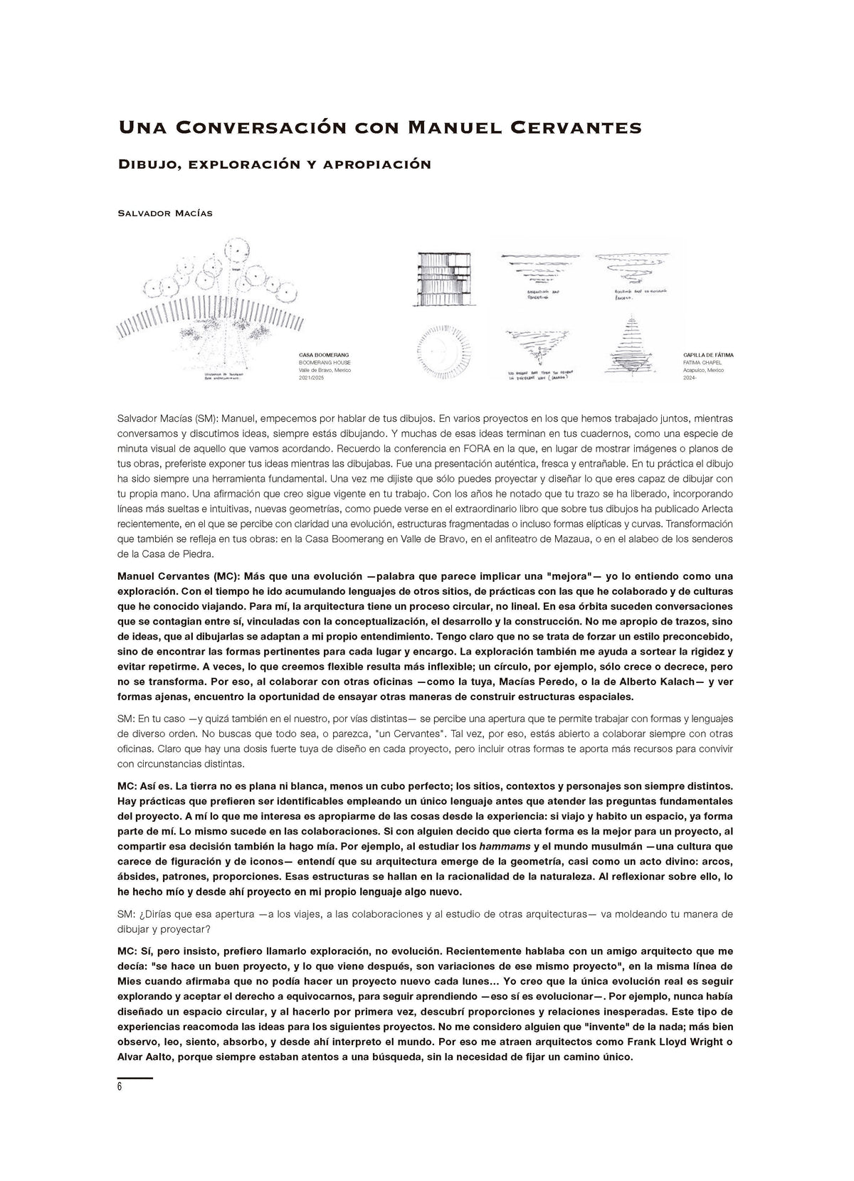Una conversación con Manuel Cervantes. Dibujo, exploración y apropiación, por Salvador Macías