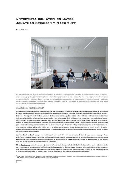 Mark Pimlott - Entrevista con Stephen Bates, Jonathan Sergison y Mark Tuff