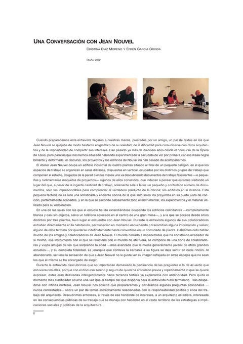 Cristina Díaz Moreno & Efrén García Grinda - Entrevista. Una conversación con Jean Nouvel