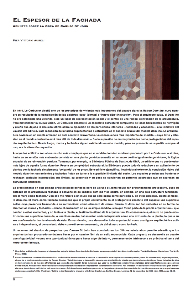 Pier Vittorio Aureli - El espesor de la fachada