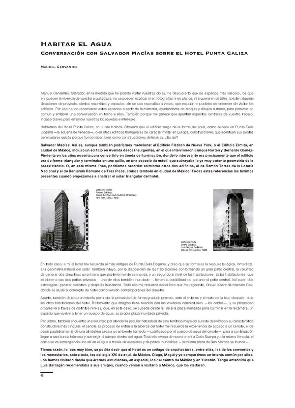 Inhabiting Water. A Conversation with Salvador Macías, by Manuel Cervantes