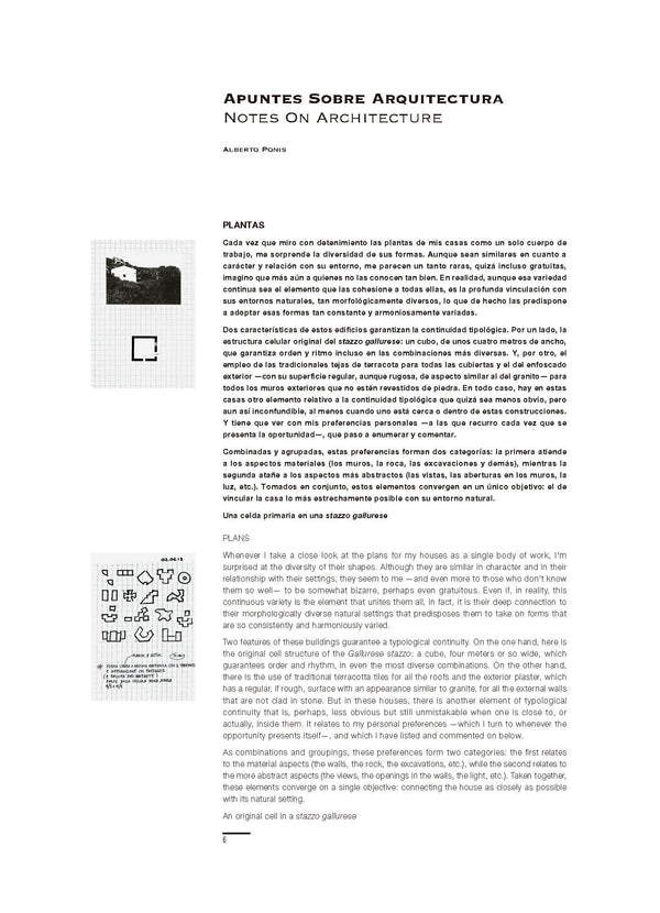 Notes on Architecture, by Alberto Ponis