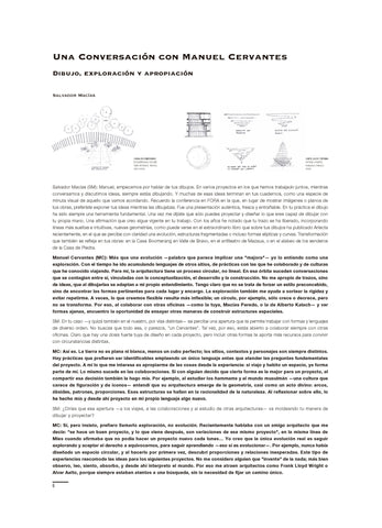 A Conversation with Manuel Cervantes. Drawing, Exploration and Appropriation, by Salvador Macías