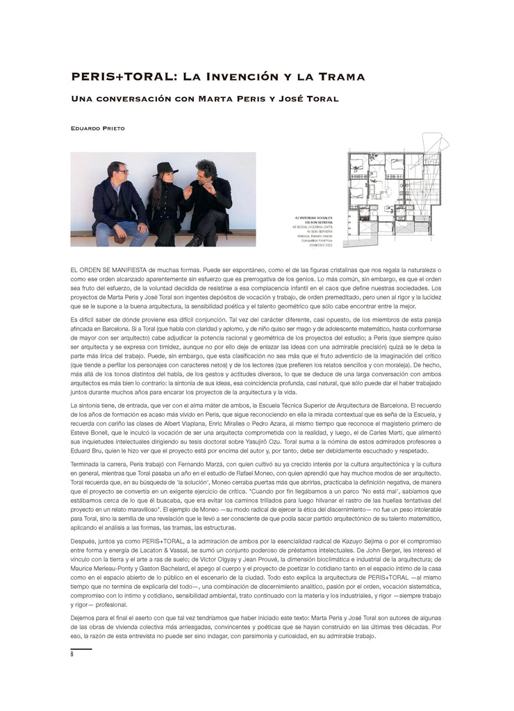 The Exception to the Rule. System, Variation and Inhabiting, by Marta Peris and José Toral