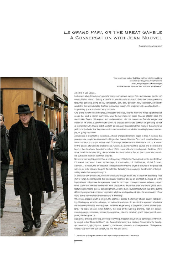 Francis Marmande - Le Grand Pari, or the Great Gamble. A Conversation with Jean Nouvel