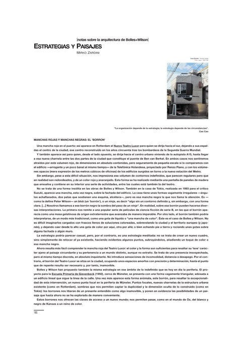 Mirko Zardini - Strategies and Landscapes. Notes on the Architecture of Bolles & Wilson