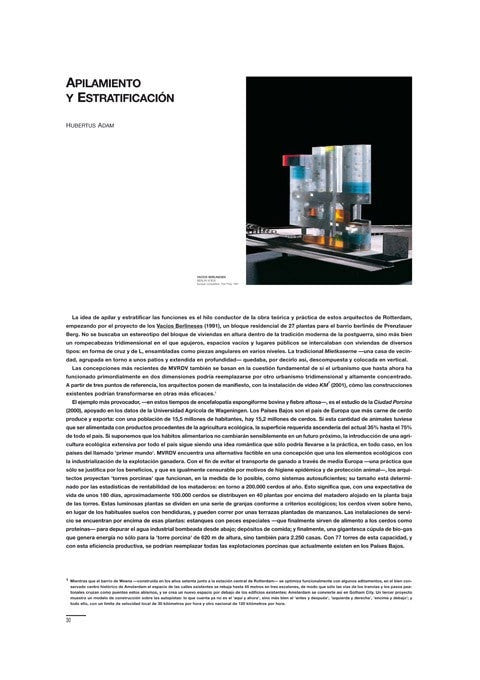 Hubertus Adam - Apilamiento y estratificación