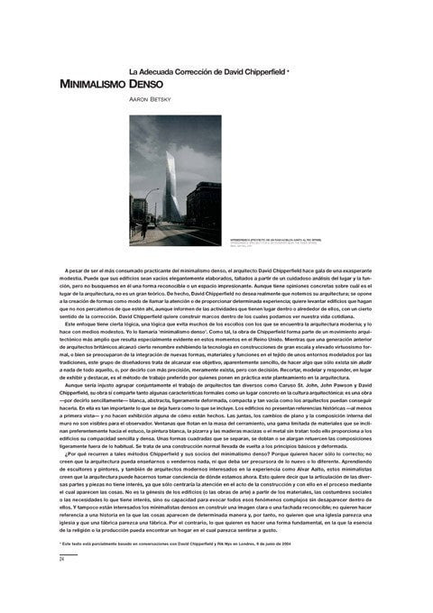 Aaron Betsky - Minimalismo denso