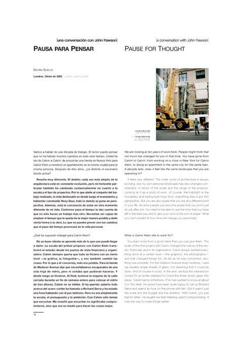 Deyan Sudjic - Pause for Thought. A Conversation with John Pawson