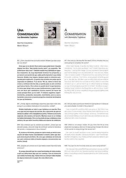 Mark Wigley & Beatriz Colomina - A Conversation with Benedetta Tagliabue
