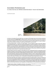 Juan Antonio Cortés - Acciones Primordiales. La Arquitectura de OFFICE El Croquis