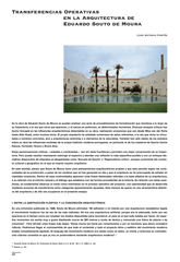 Juan Antonio Cortés - Transferencias Operativas en la Arquitectura de Eduardo Souto de Moura El Croquis