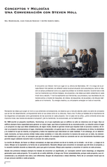 Sol Madridejos, Juan Carlos Sancho y Antón García Abril - Conceptos y Melodías. Una conversación con Steven Holl El Croquis