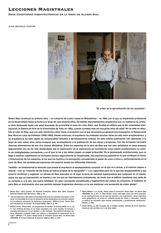 Juan Antonio Cortés - Lecciones Magistrales [Once cuestiones arquitectónicas en la obra de Alvaro Siza] El Croquis