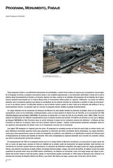 Jean-François Chevrier - Programa, monumento, paisaje El Croquis