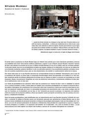 Peter Wilson - Studio Mumbai Maneras de hacer y fabricar El Croquis