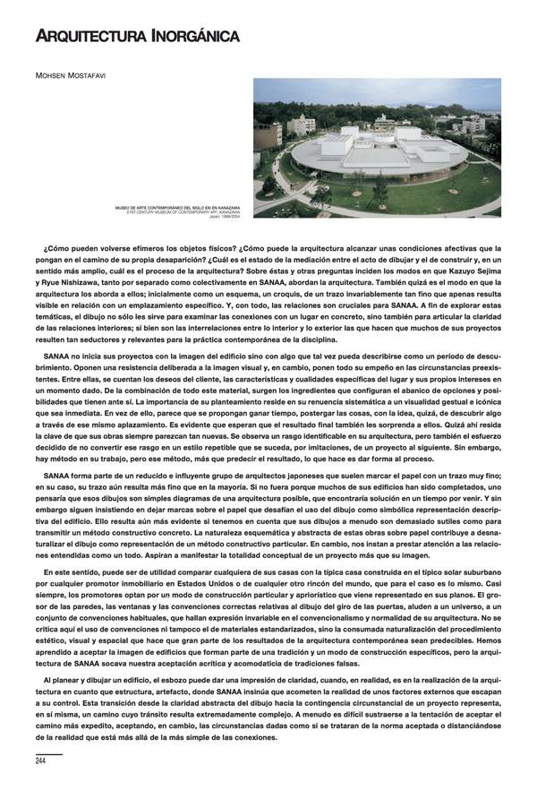 Mohsen Mostafavi - Arquitectura inorgánica