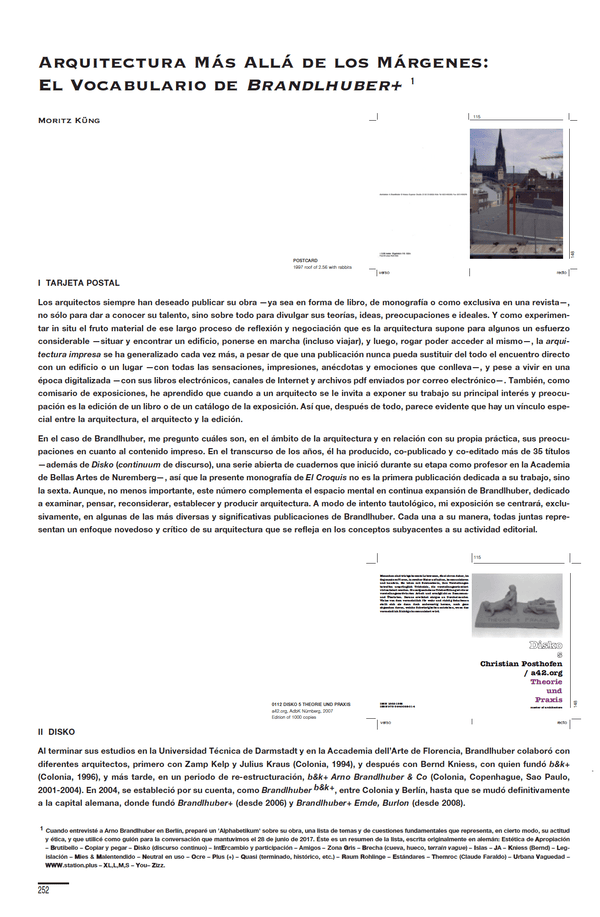 Moritz Küng - Arquitectura más allá de los márgenes: El vocabulario de Brandlhuber+