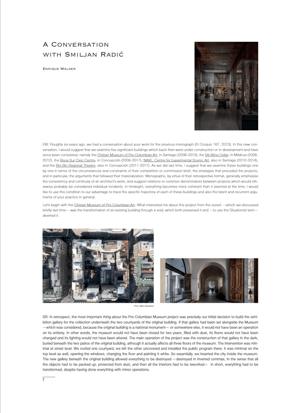 Enrique Walker - A Conversation with Smiljan Radić (2)