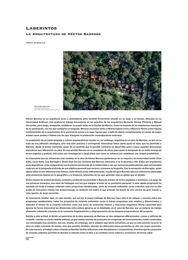 Labyrinths. The Architecture of Héctor Barroso, by Jesús Vassallo