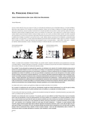 The Creative Process. A Conversation with Héctor Barroso, by hugo Sánchez