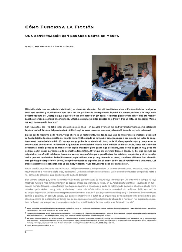 Cómo funciona la ficción. Una conversación con Eduardo Souto de Moura, por Inmaculada Maluenda y Enrique Encabo