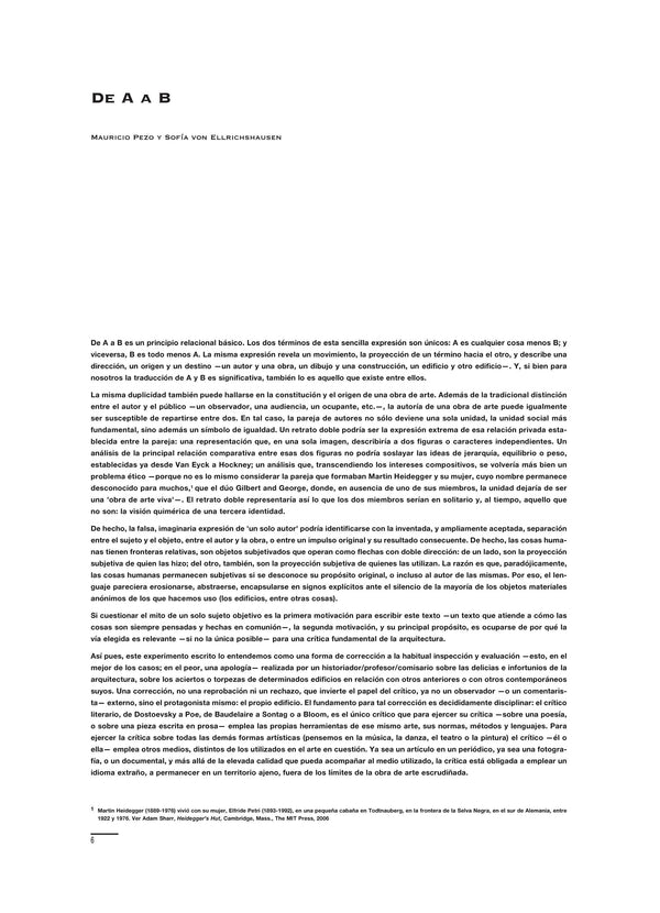 De A a B, por Mauricio Pezo y Sofía von Ellrichshausen
