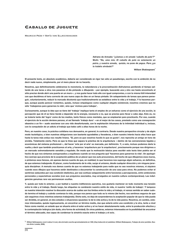 Caballo de juguete, por Mauricio Pezo y Sofía von Ellrichshausen