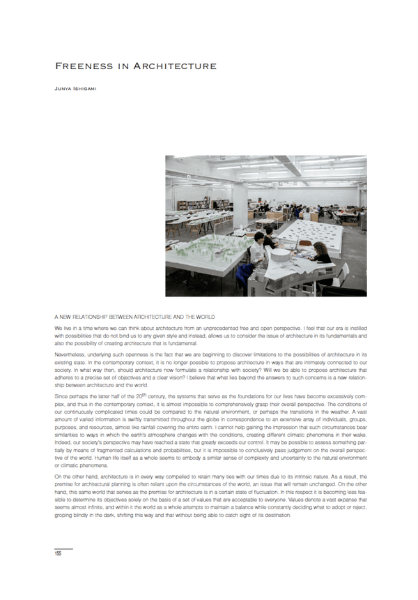 Junya Ishigami - De la libertad en la arquitectura