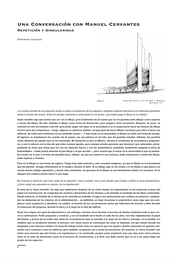 Fernanda Canales - A Conversation with Manuel Cervantes Repetition and Singularity